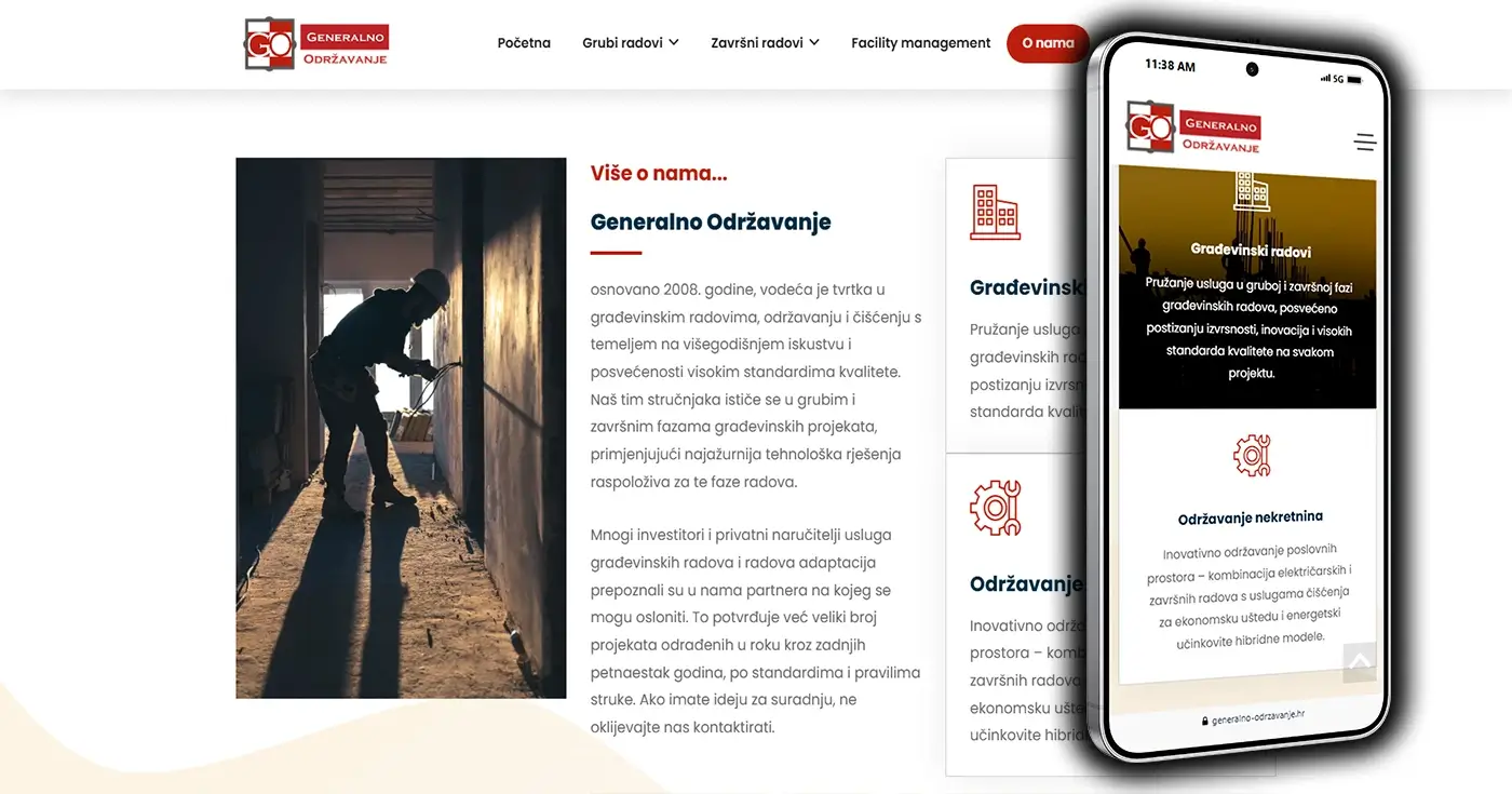 Projekt Generalno Održavanje - Gradnja - Layfron