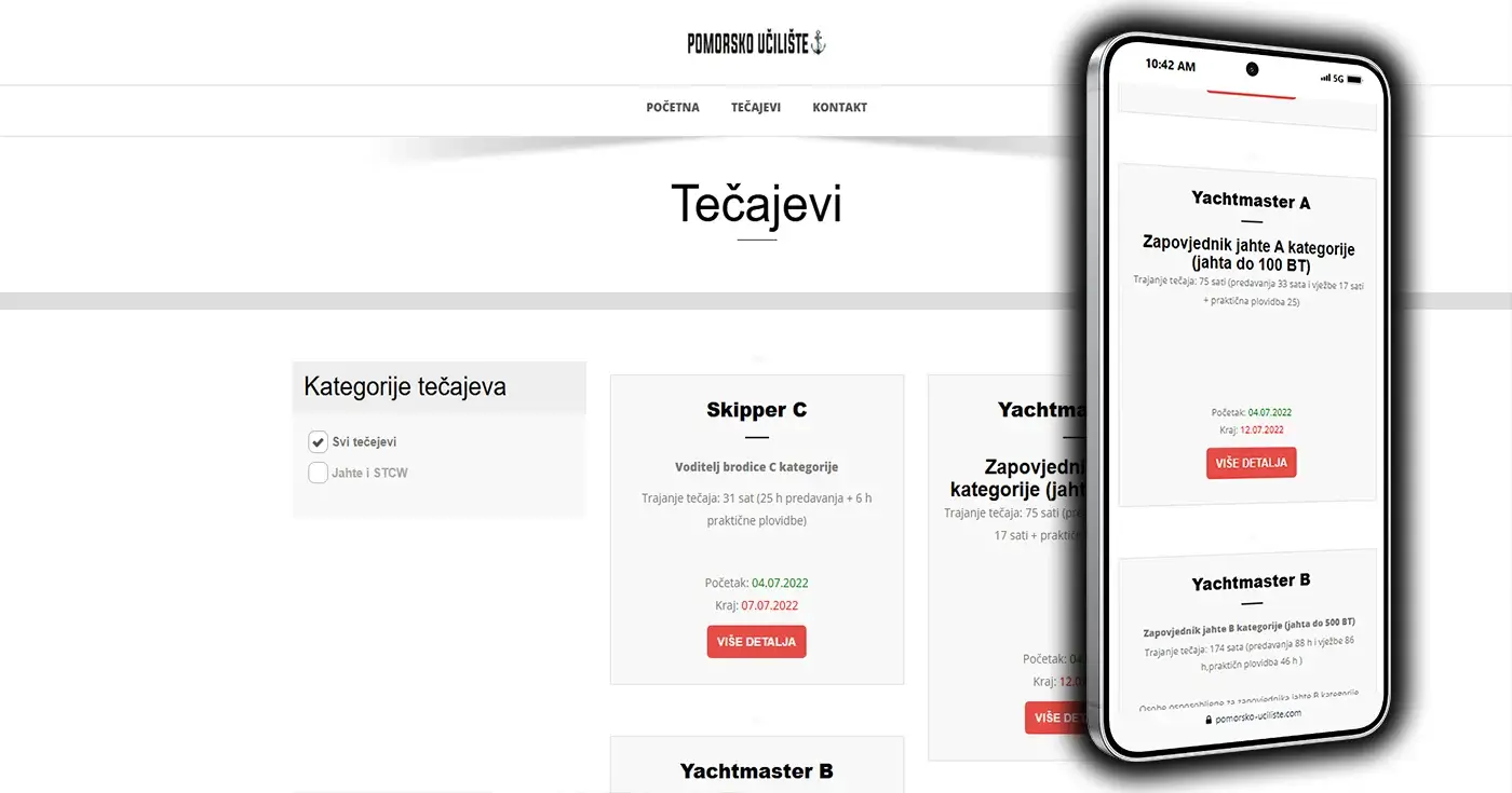 Projekt Pomorsko Učilište - Layfron