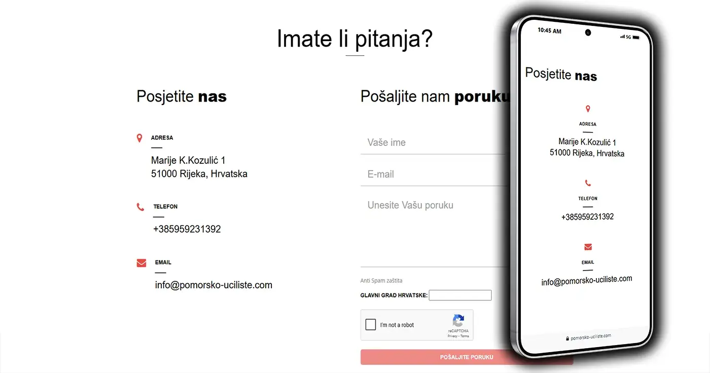 Projekt Pomorsko Učilište - Layfron